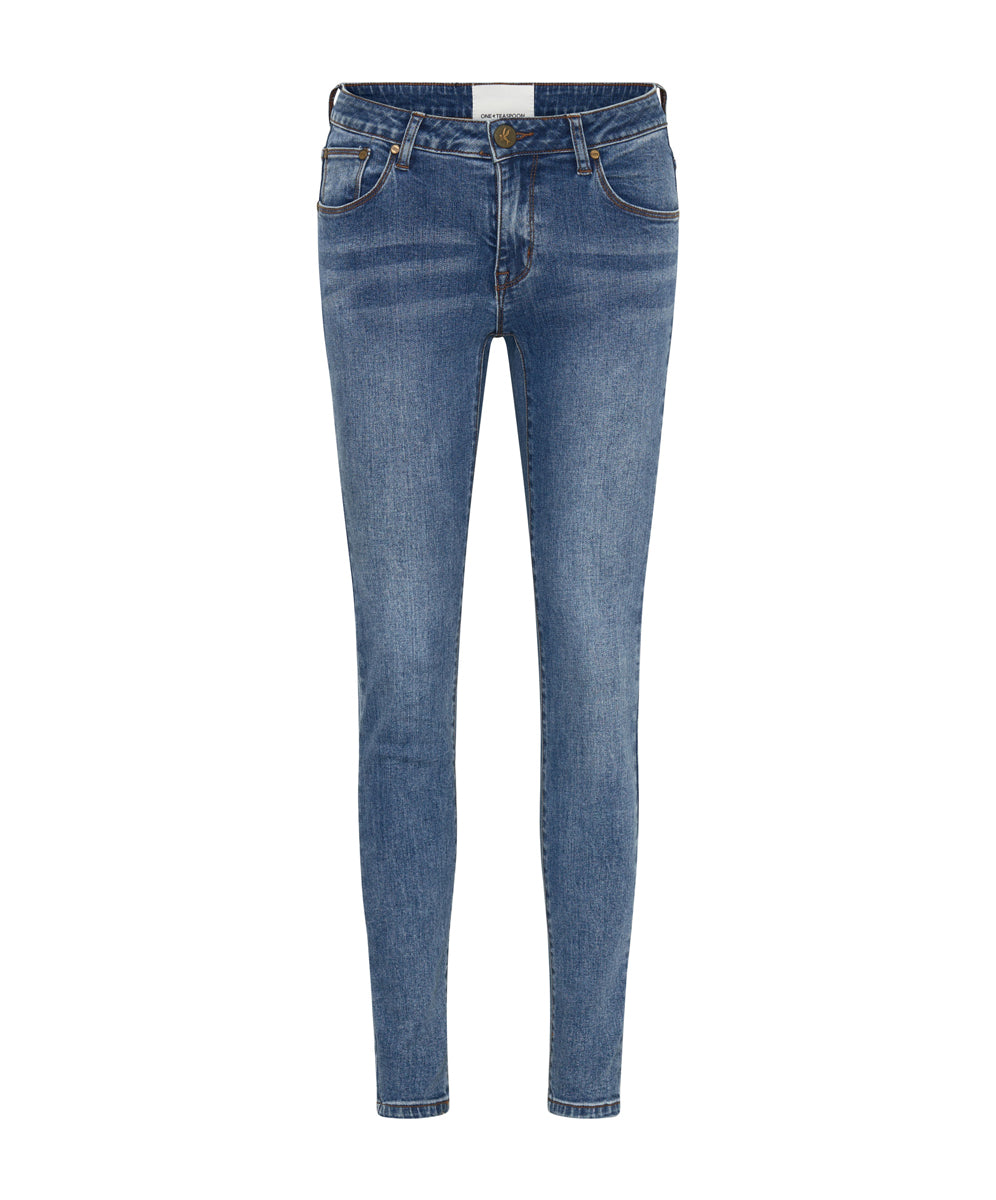 Freebirds Ii Low Waist Stretch Skinny Denim Jeans - Classic Blue