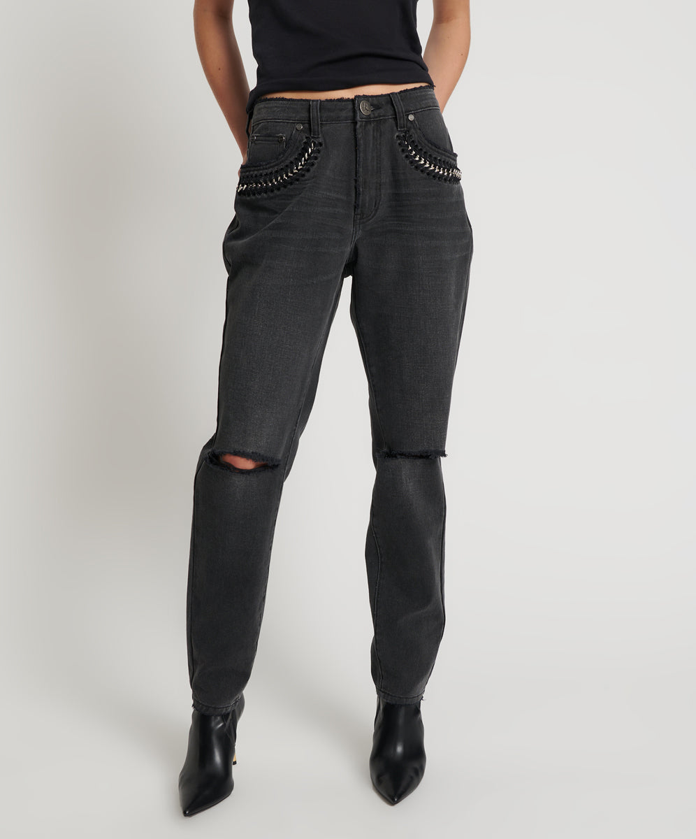 1982s Jeans 1982S High Waist Balloon Denim Jeans - Storm Grey