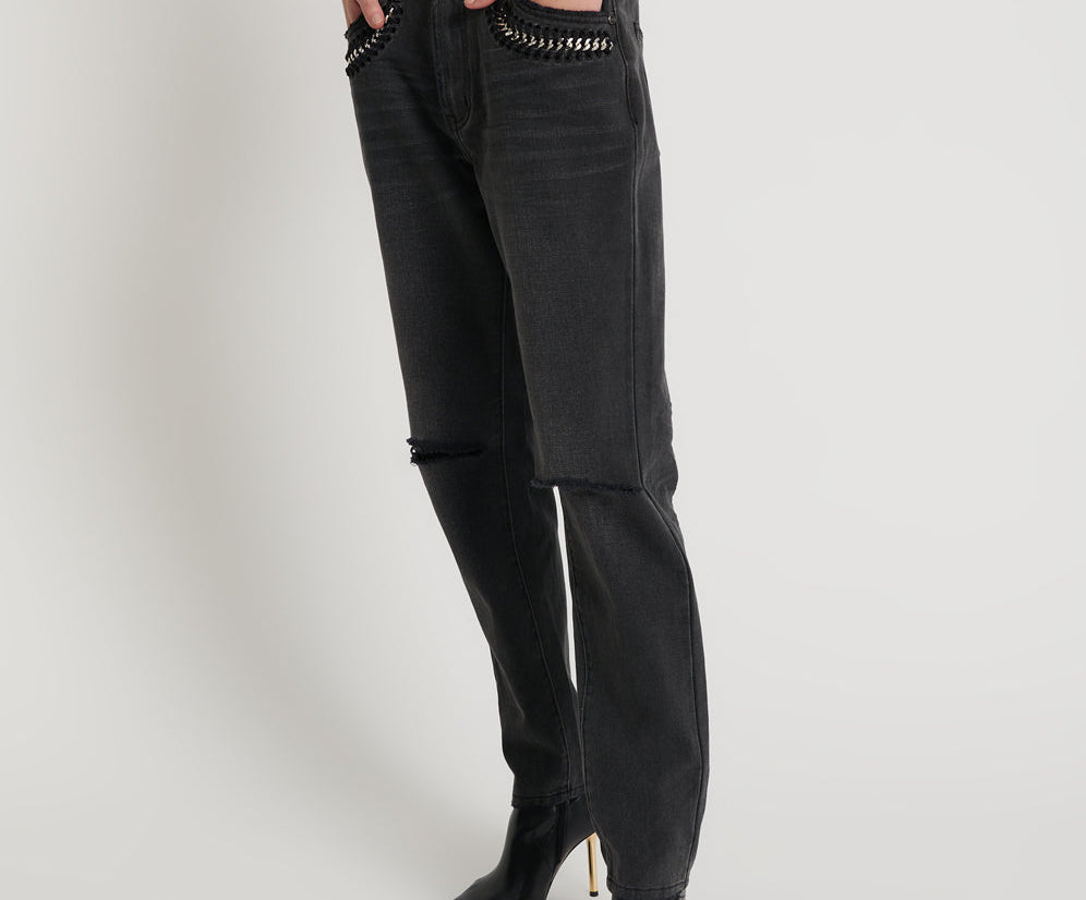 1982S High Waist Balloon Denim Jeans - Storm Grey