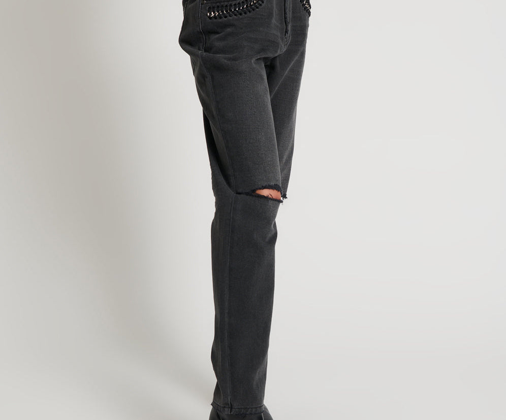 1982S High Waist Balloon Denim Jeans - Storm Grey