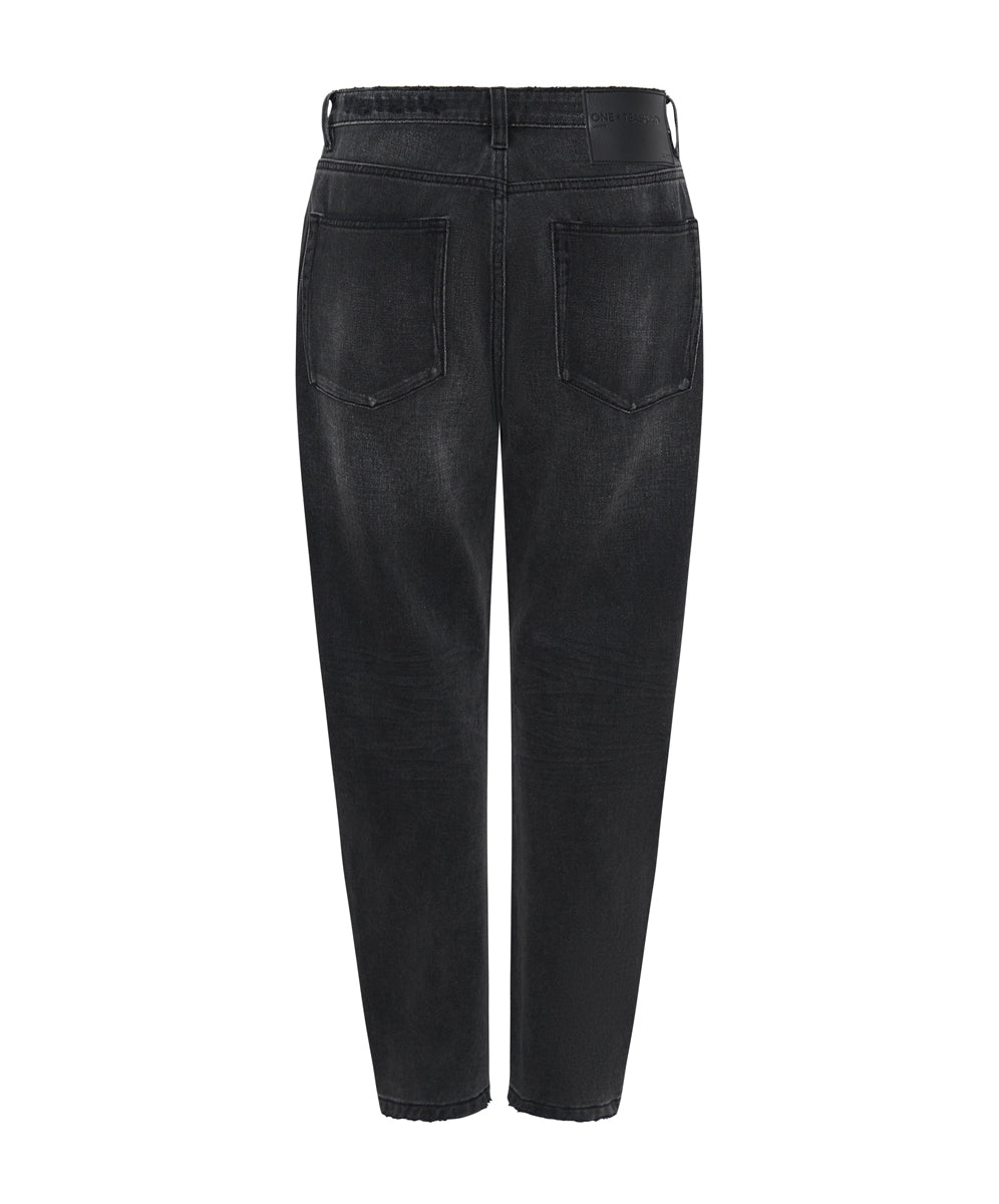 Saints Low Waist Boyfriend Denim Jeans - Storm Grey | One