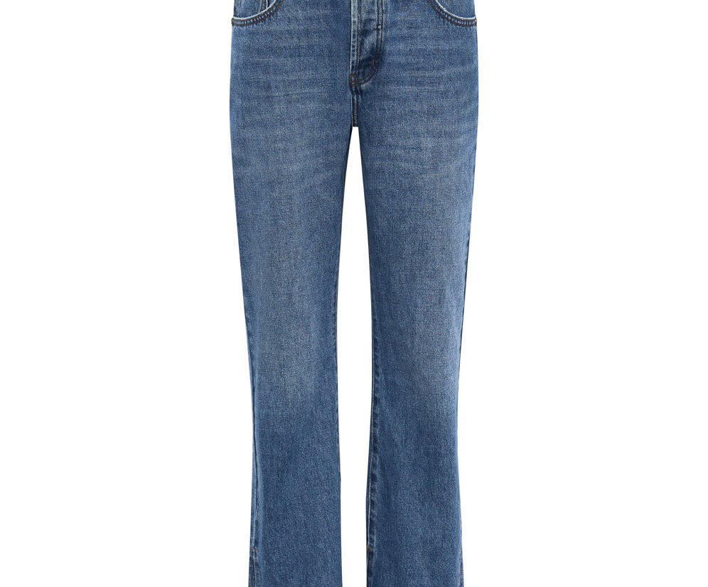 BAY BLUE HOOLIGANS MID WAIST RELAXED CROPPED JEANS