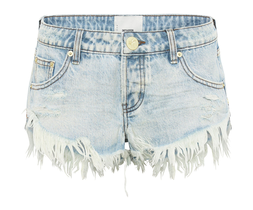 KANSAS BLUE DUKES LOW WAIST DENIM SHORT BLUE