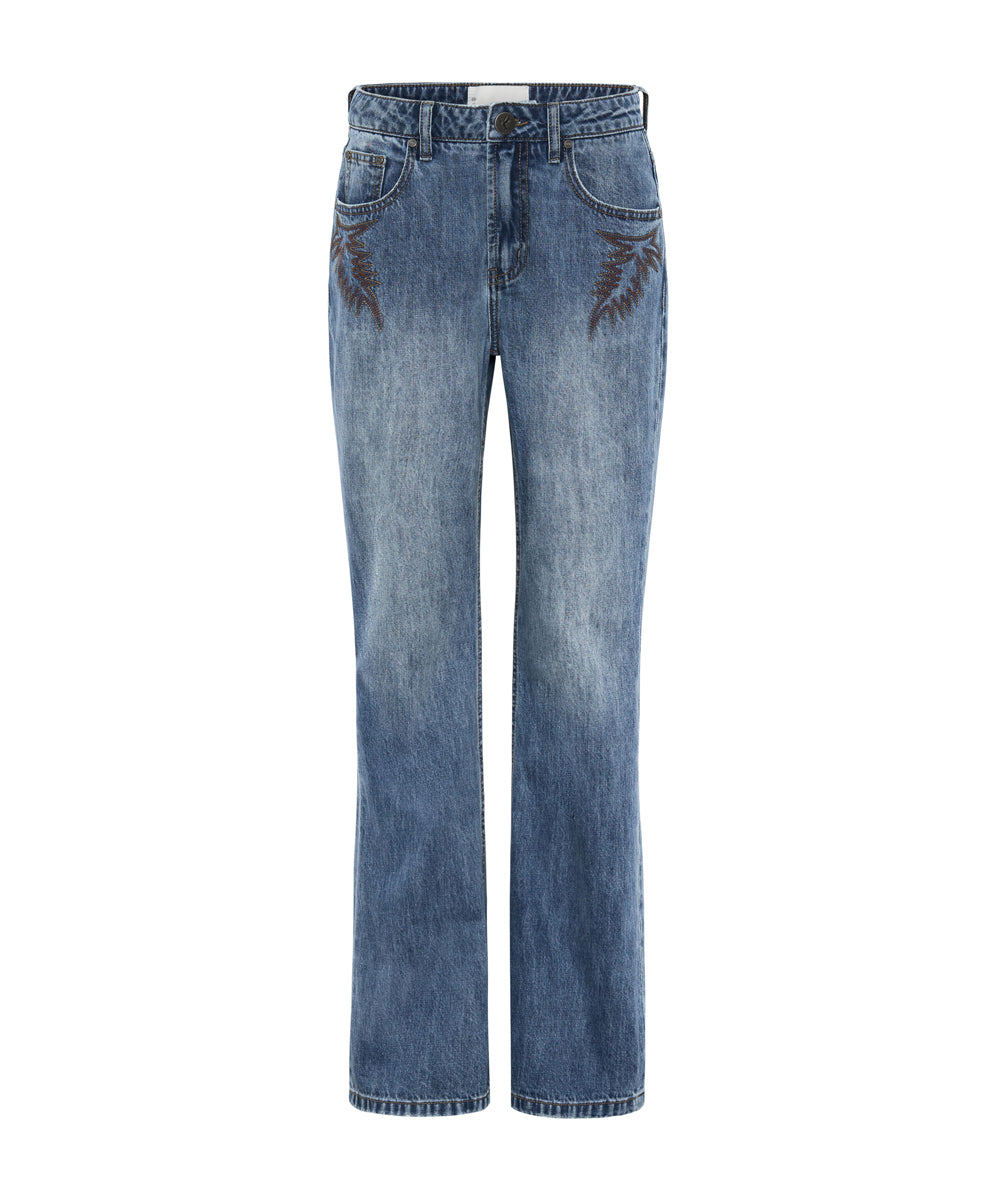 Women's Flare & Bootcut Jeans Charlie High Waist Slim Flared Denim Jeans - Westland Blue