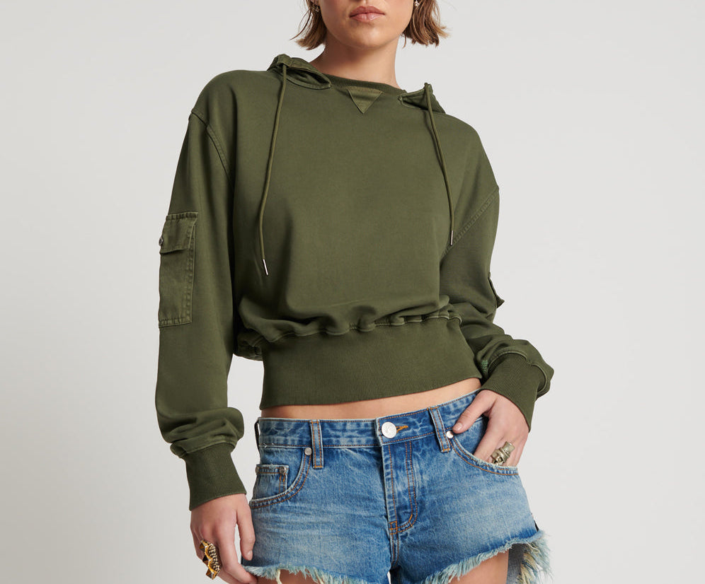 PACIFICA BONITAS LOW WAIST DENIM SHORTS