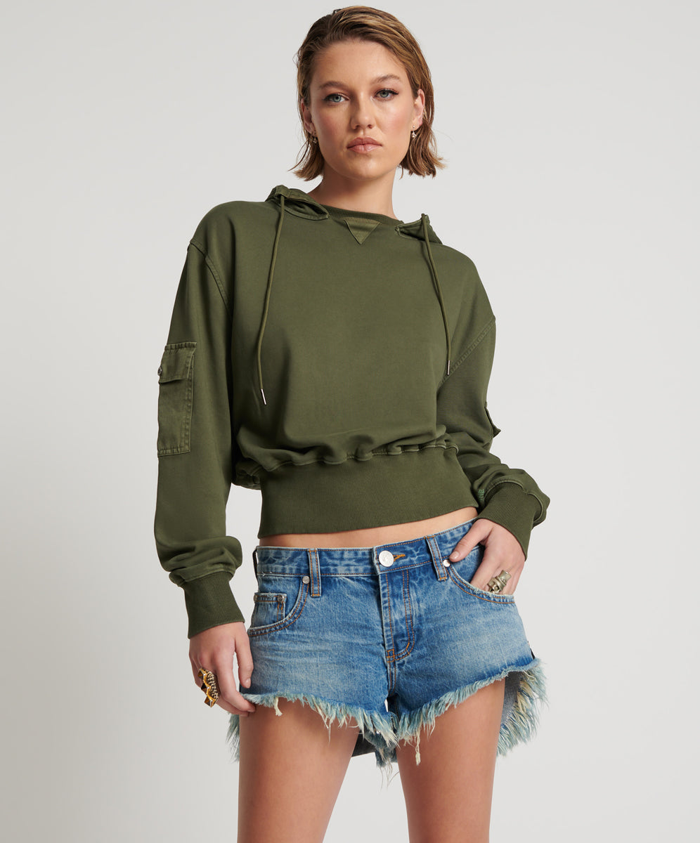 Products PACIFICA BONITAS LOW WAIST DENIM SHORTS