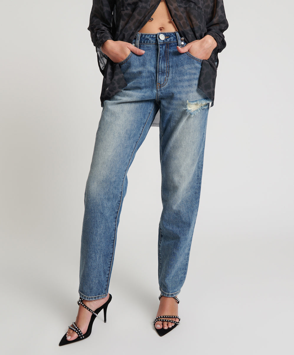 1982s Jeans 1982S High Waist Balloon Denim Jeans - Blue Love