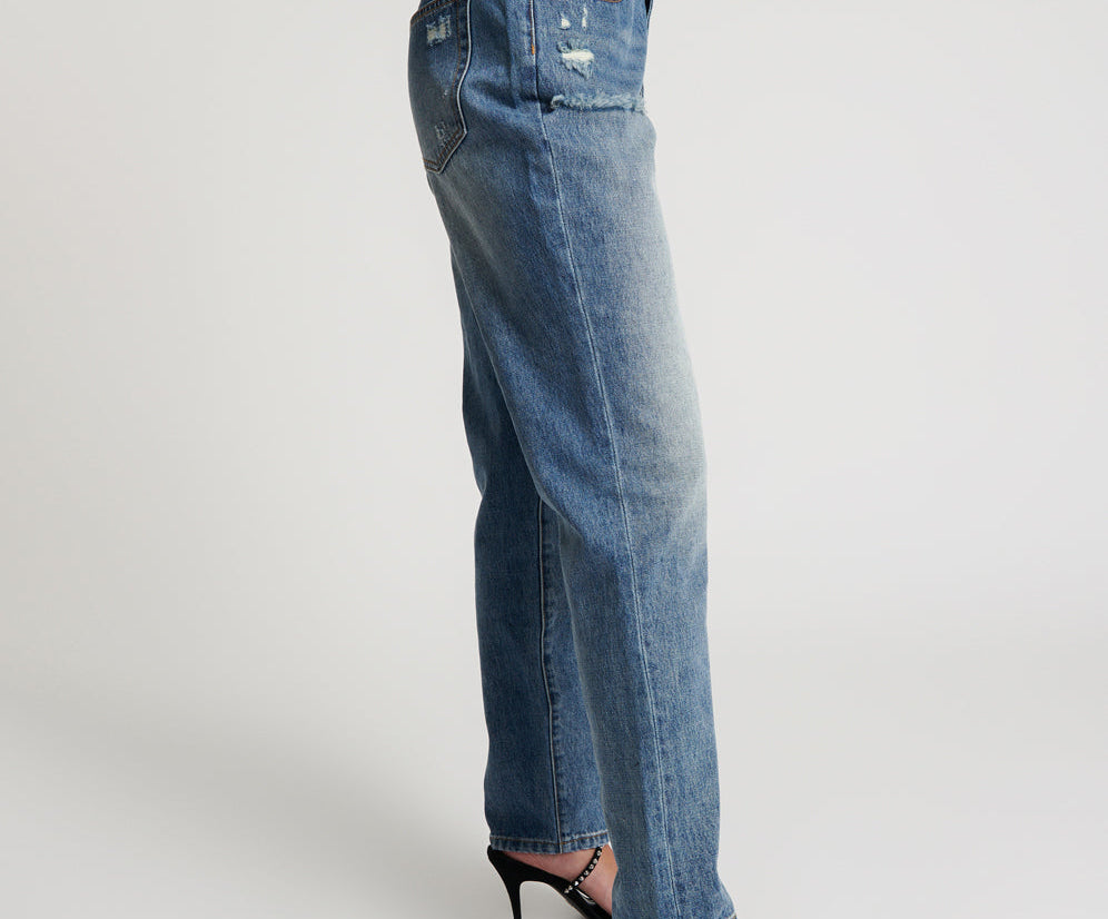 BLUE LOVE 1982S MID WAIST BALLOON JEANS