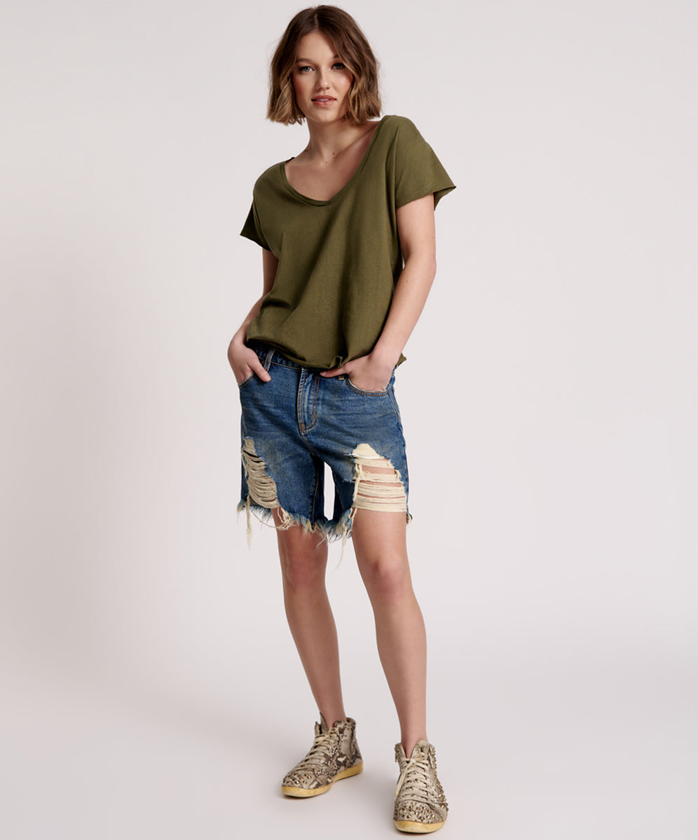 Products ORGANIC PEACE SCOOP NECK TEE