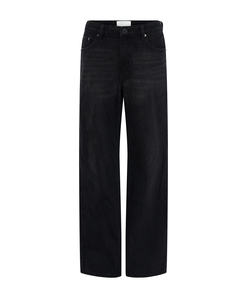 Black Oak Low Ride Jeans - Low Waist Wide Leg Jean - One