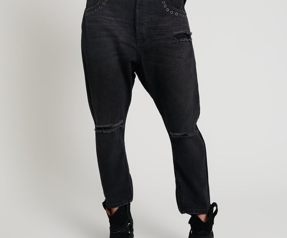 BLACK OAK KINGPINS CROPPED BOYFRIEND JEANS