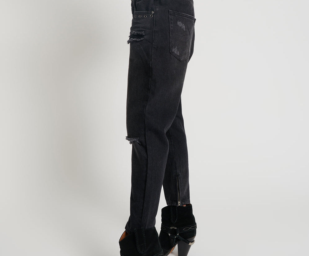 BLACK OAK KINGPINS CROPPED BOYFRIEND JEANS