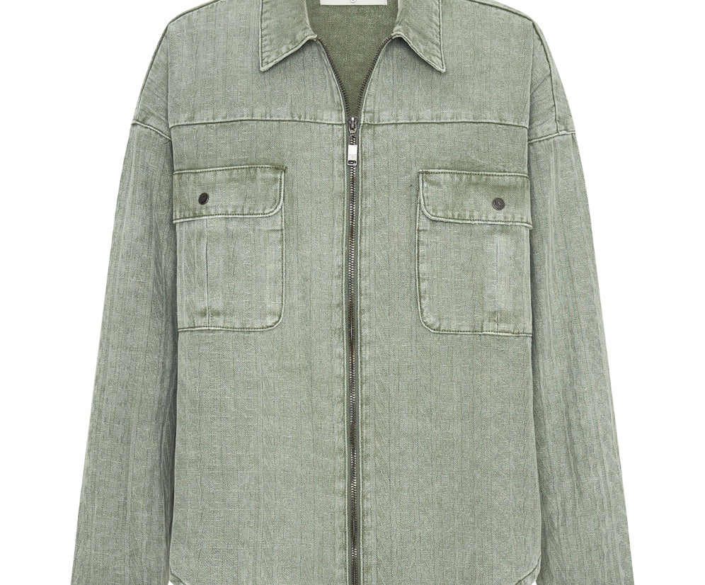 Logo Jacquard Daria Shacket - Khaki