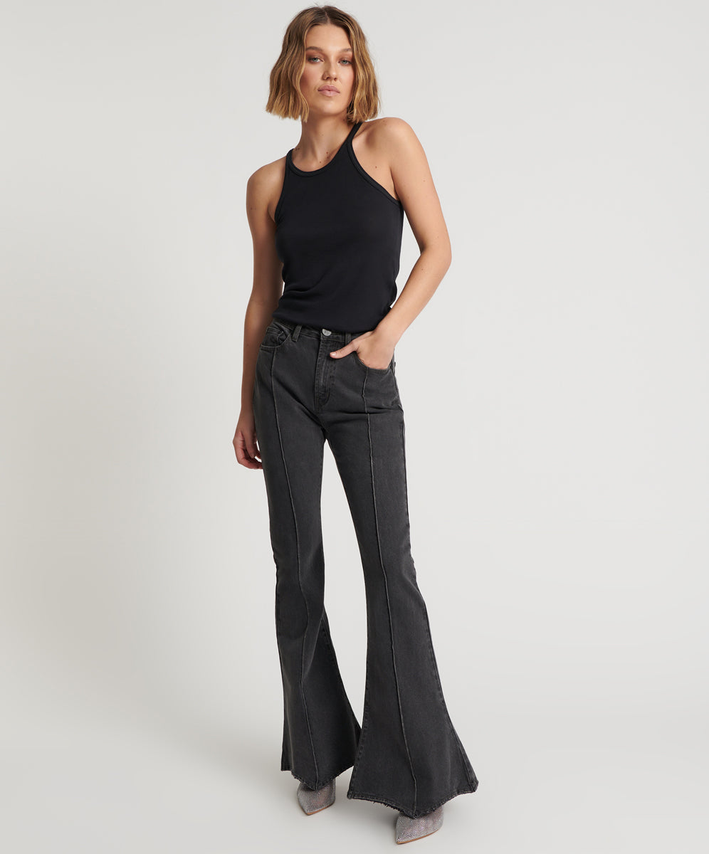 Produktbild von Mädchen Western Flare Jeans: Kinder Western Cowgirl Schlaghosen