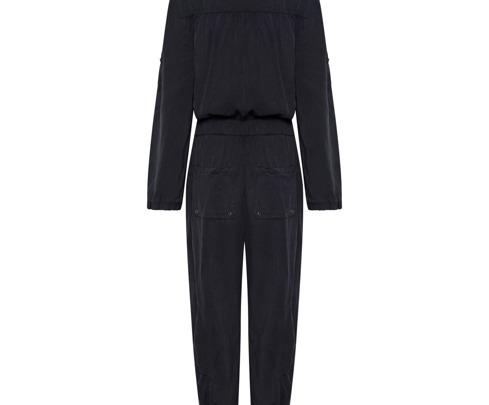 CHARCOAL DARK ROMANCE ZIPPED UP JUMPSUIT