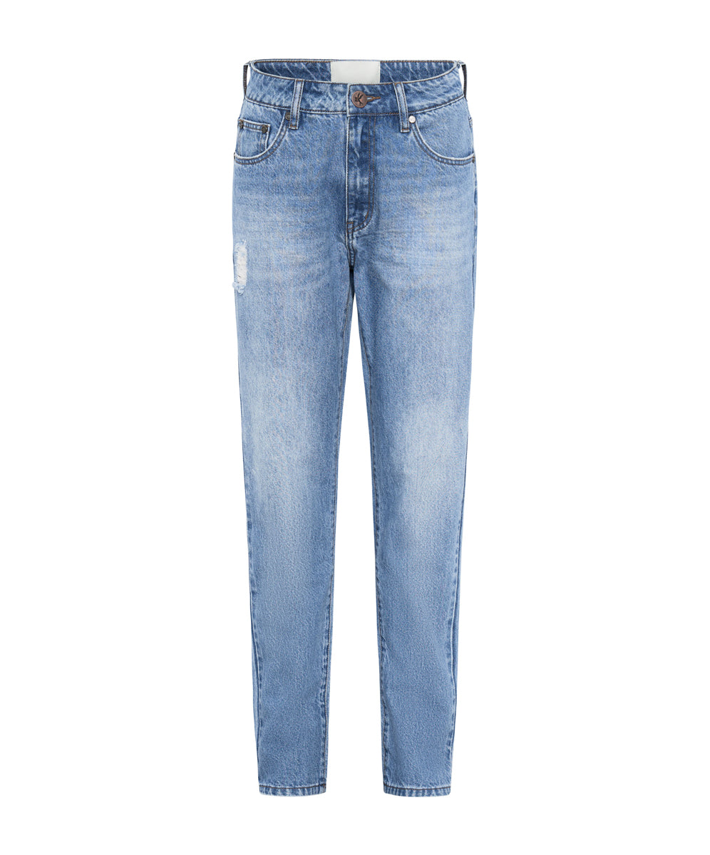Awesome Baggies Jeans Awesome Baggies High Waist Straight Leg Denim Jeans - Ciao Blue