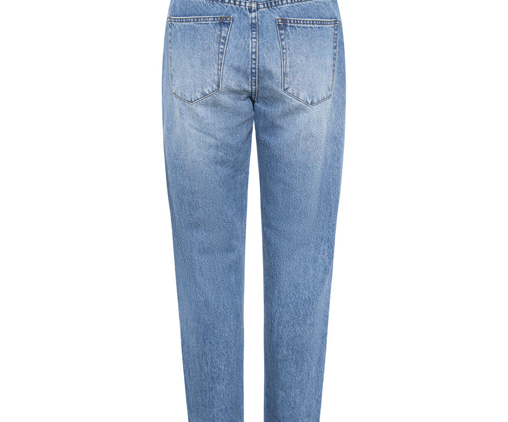 Awesome Baggies High Waist Straight Leg Denim Jeans - Ciao Blue