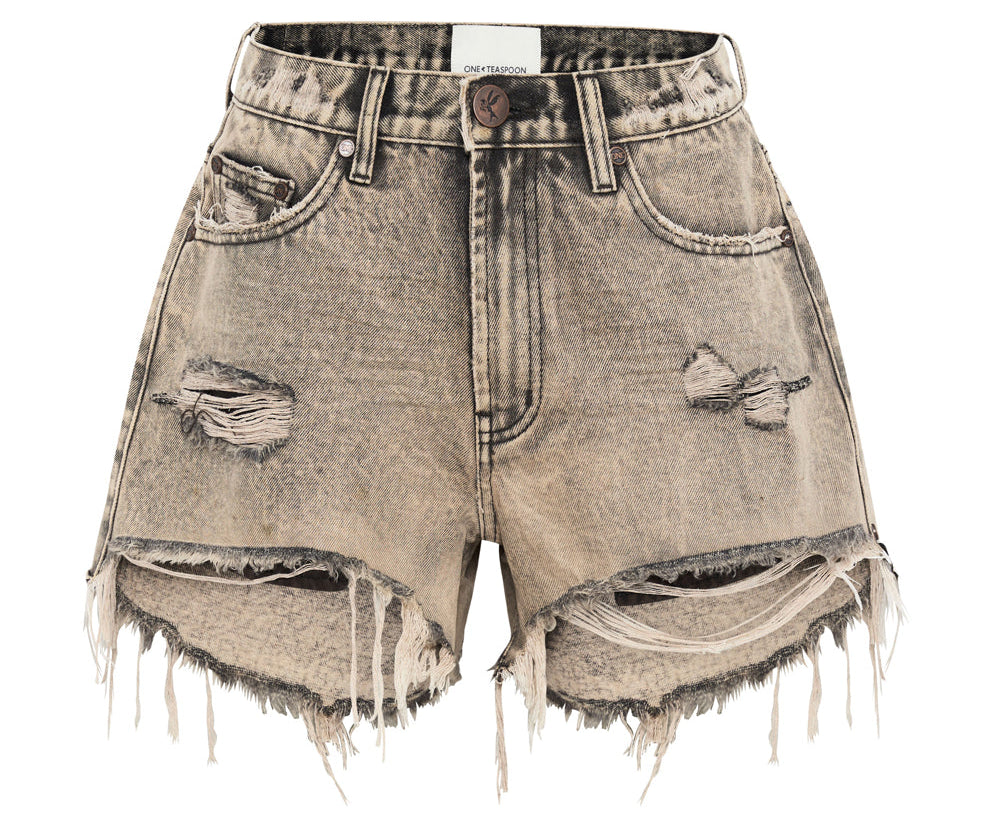 RUST TRUCKERS MID WAIST RELAXED SHORTS