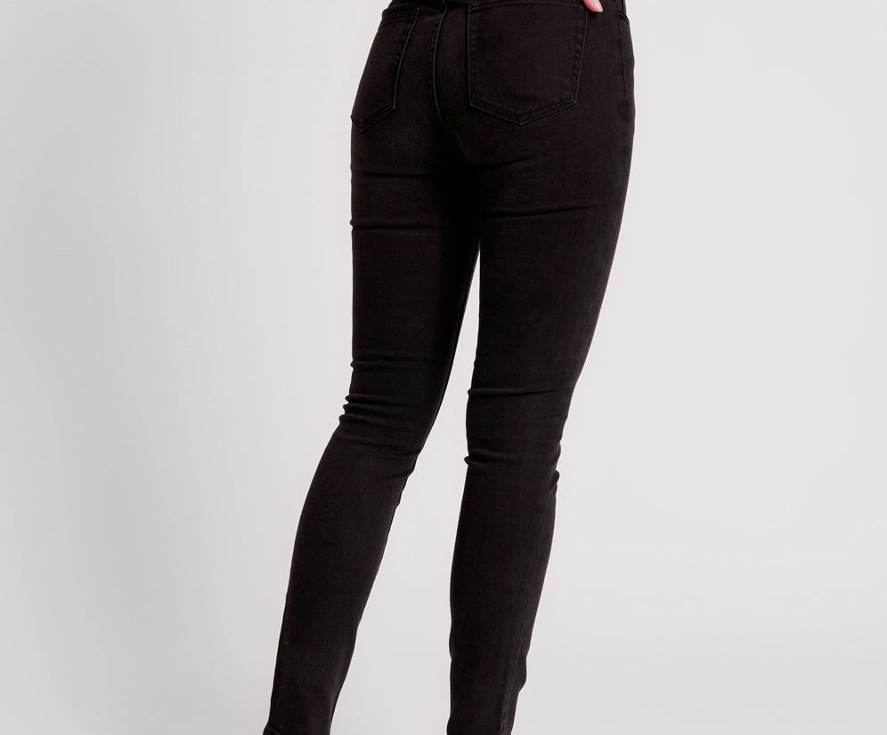 Freebirds Ii High Waist Stretch Skinny Denim Jeans - Black