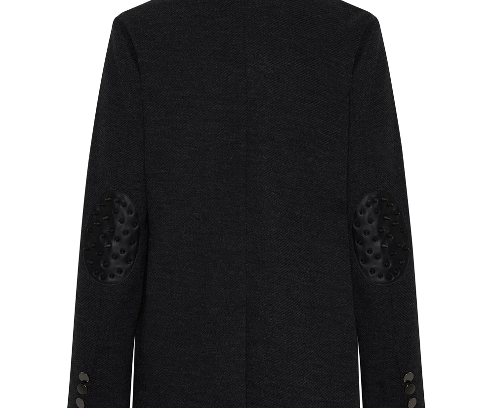 Studded Blazer - Charcoal Black