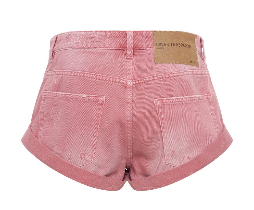 Bandits Low Waist Denim Shorts - Pink