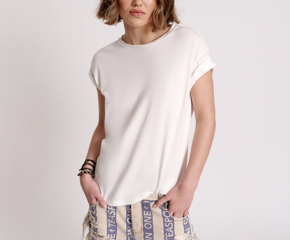 LUCKY 8 FINE RIB BOYFRIEND TEE