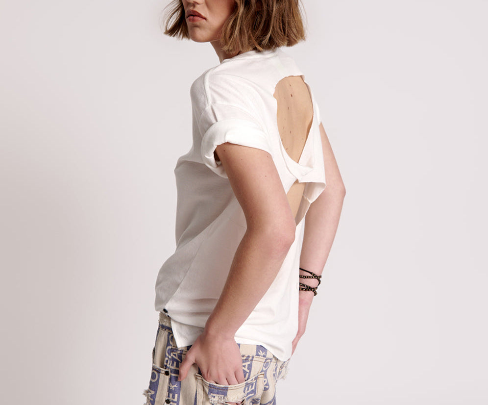 LUCKY 8 FINE RIB BOYFRIEND TEE