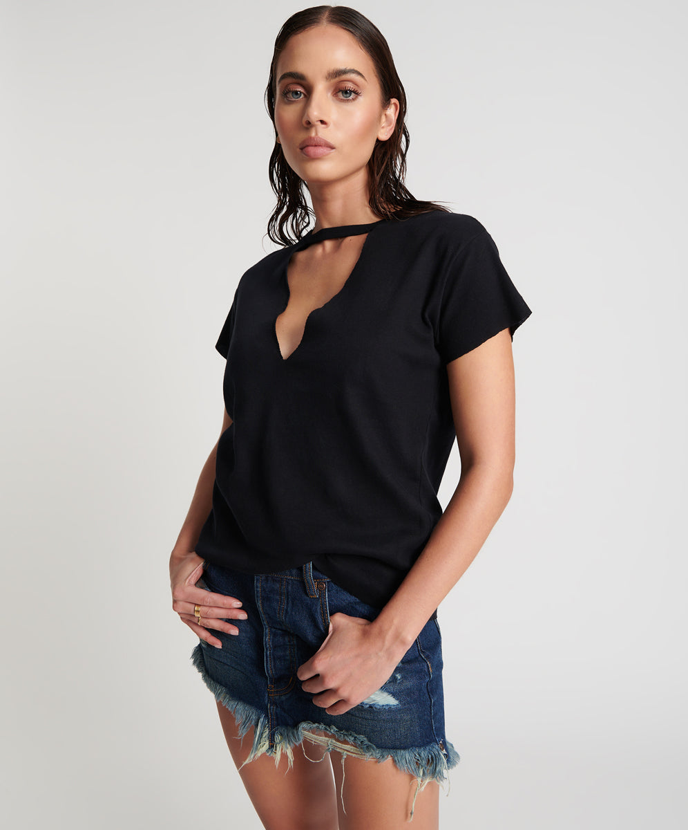 Deep v cut shirt cheap