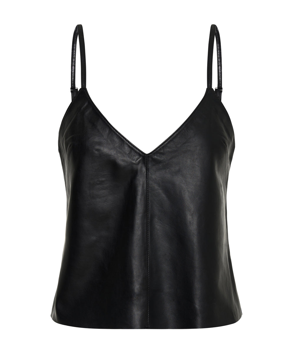 Products LEATHER CAMI TOP