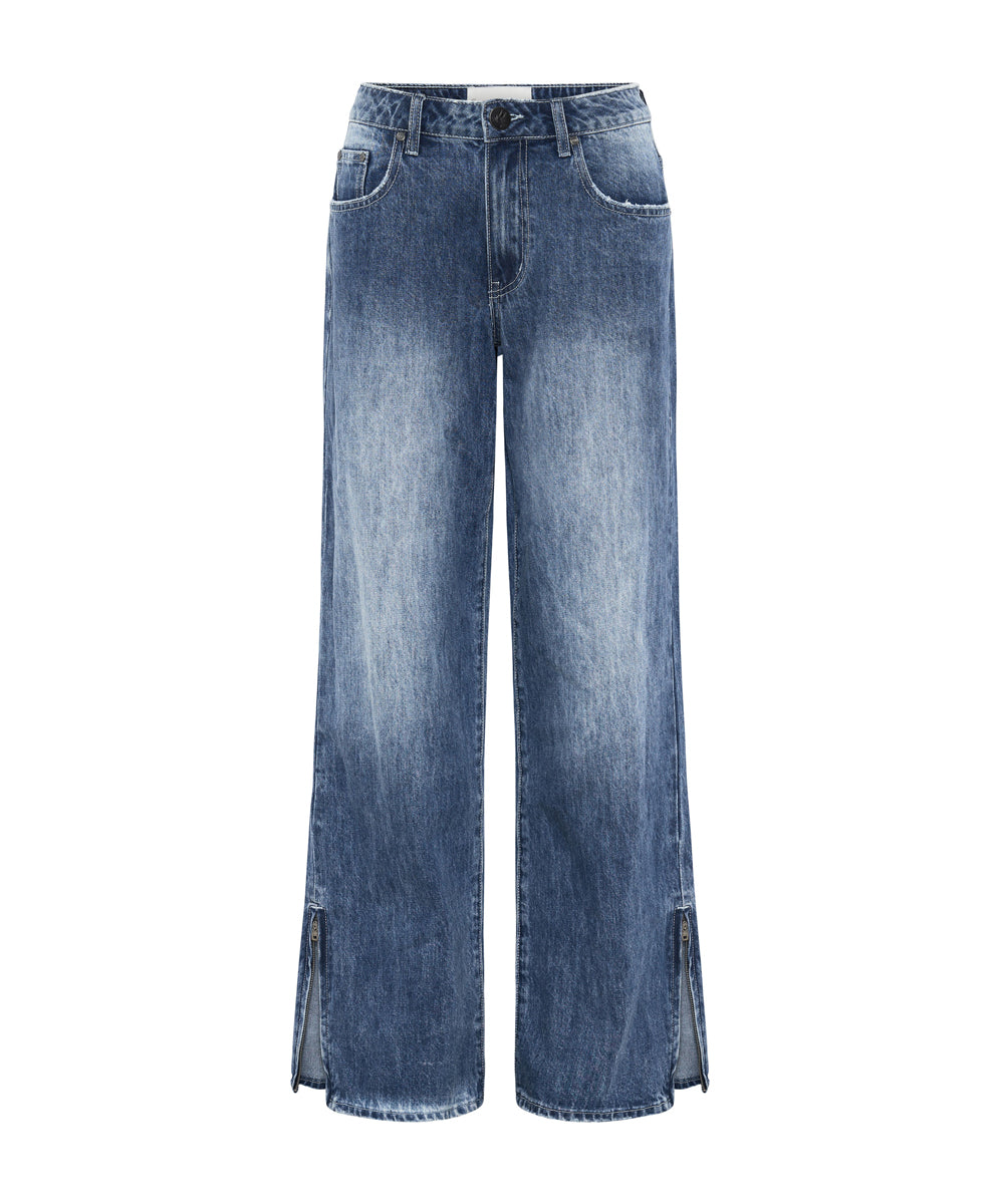 Lowriders Jeans Low Riders Low Waist Wide Leg Denim Jeans - Westland Blue