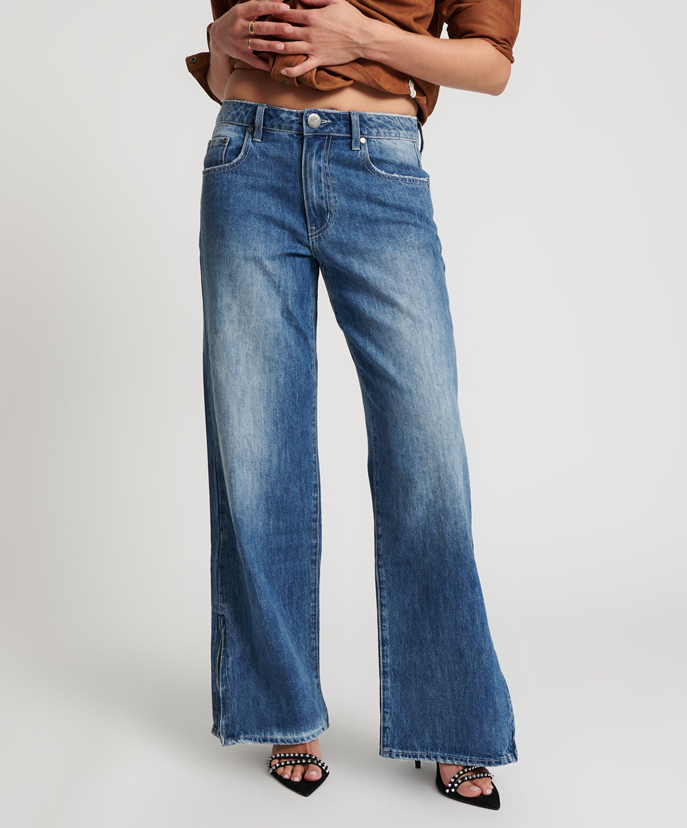 Lowriders Jeans Low Riders Low Waist Wide Leg Denim Jeans - Westland Blue