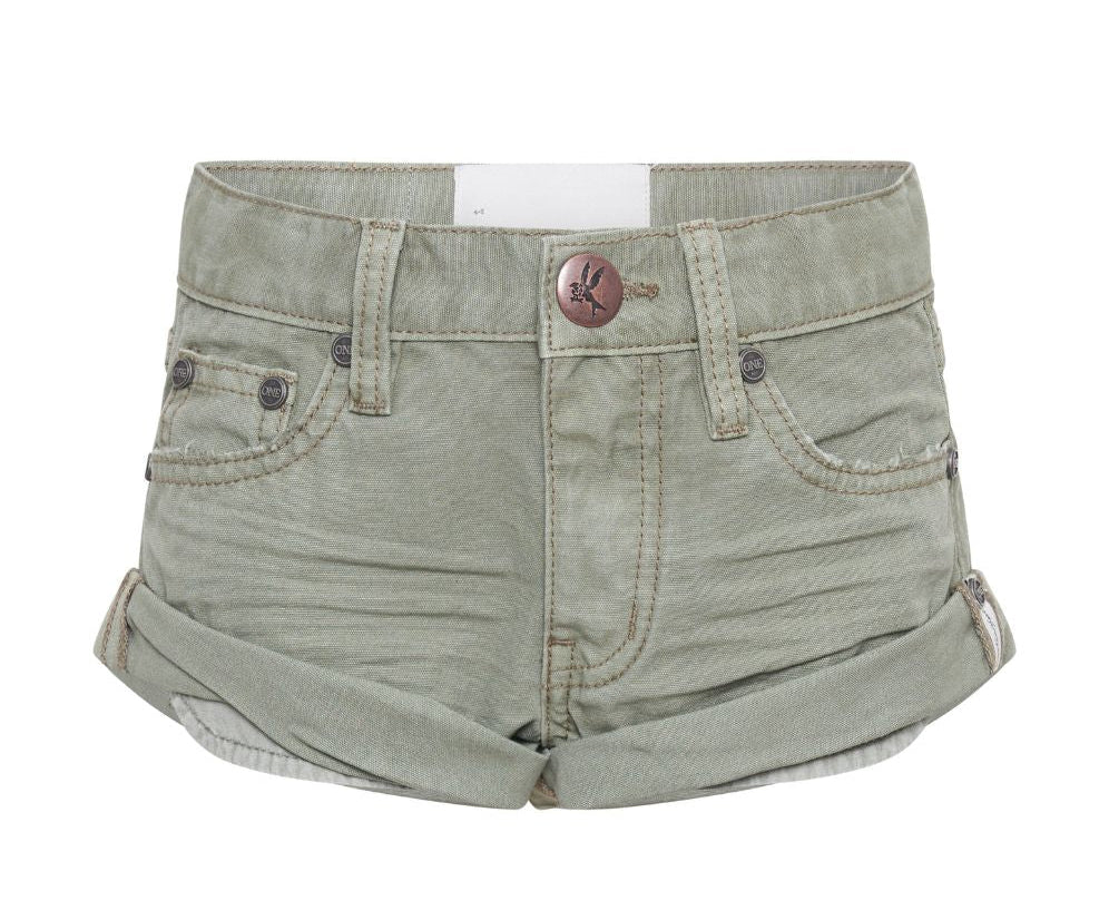 Kids Bandits Low Waist Denim Shorts - Super Khaki