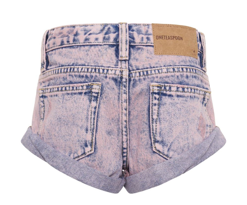 Kids Bandits Low Waist Denim Shorts - Dusty Pink
