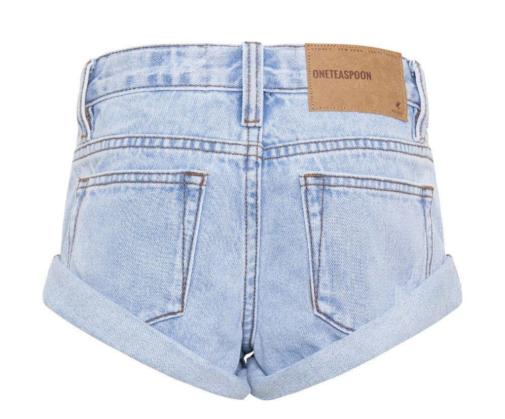 Kids Bandits Low Waist Denim Shorts - Hendrixe Blue