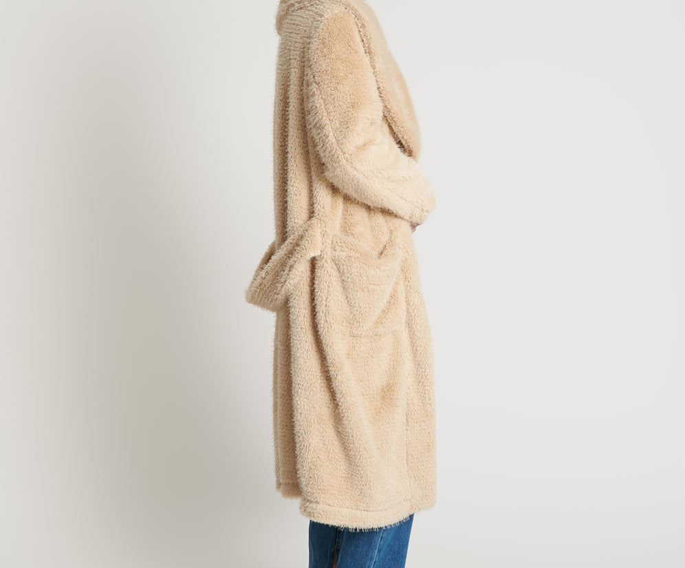 The Wonderland Faux Fur Coat - Cream