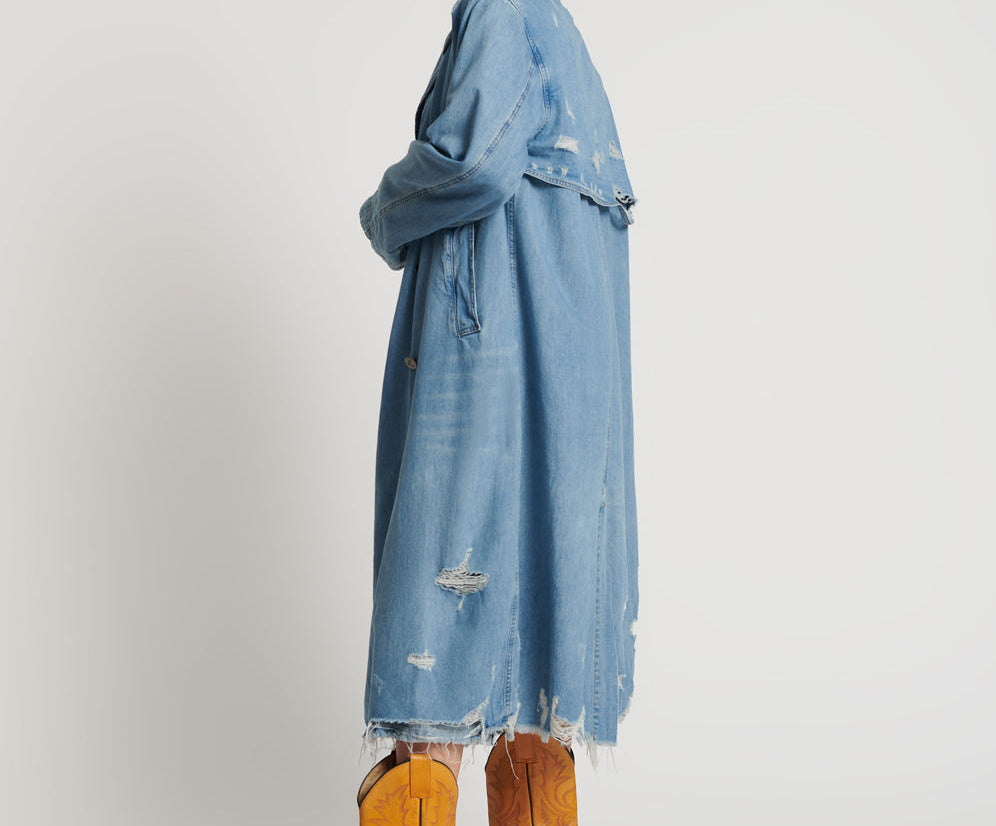 Denim Trench Coat - Pacifica