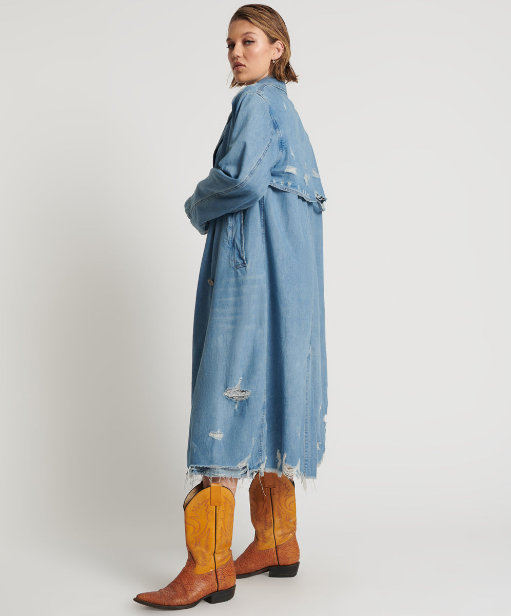 Pacifica Denim Denim Trench Coat - Pacifica