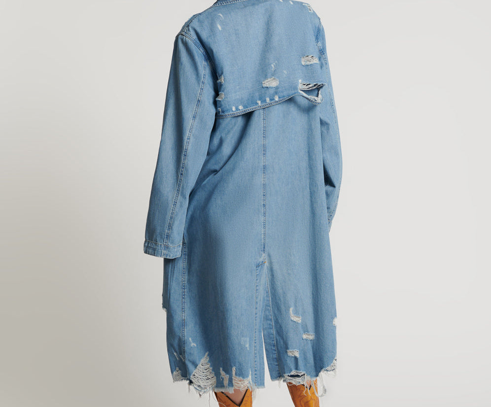 Denim Trench Coat - Pacifica