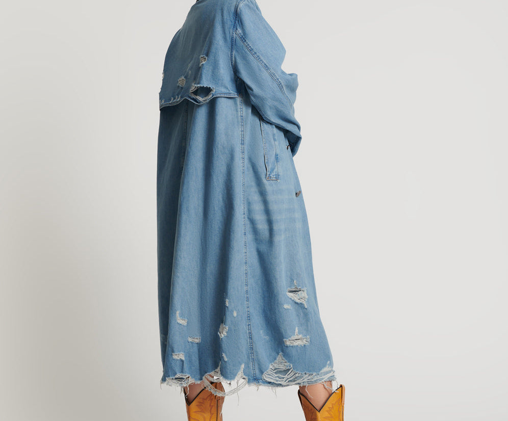 Denim Trench Coat - Pacifica