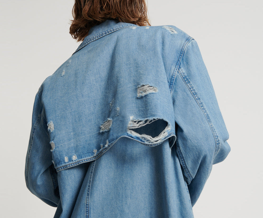 Denim Trench Coat - Pacifica