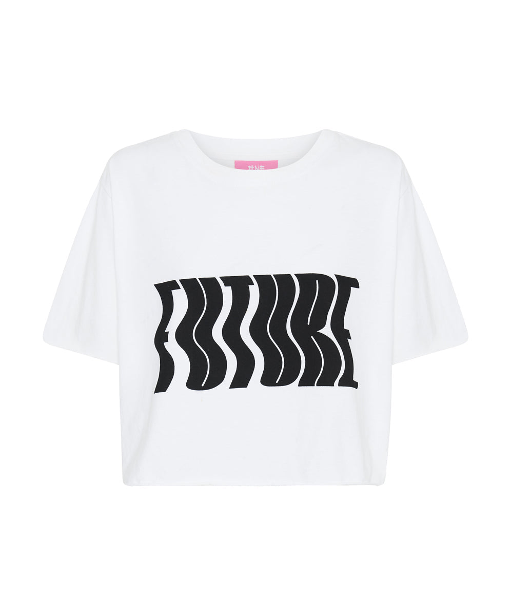 Products WHITE CROPPED FUTURE TEE