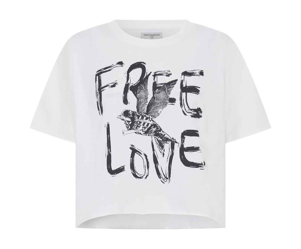 FREE LOVE CROPPED TEE