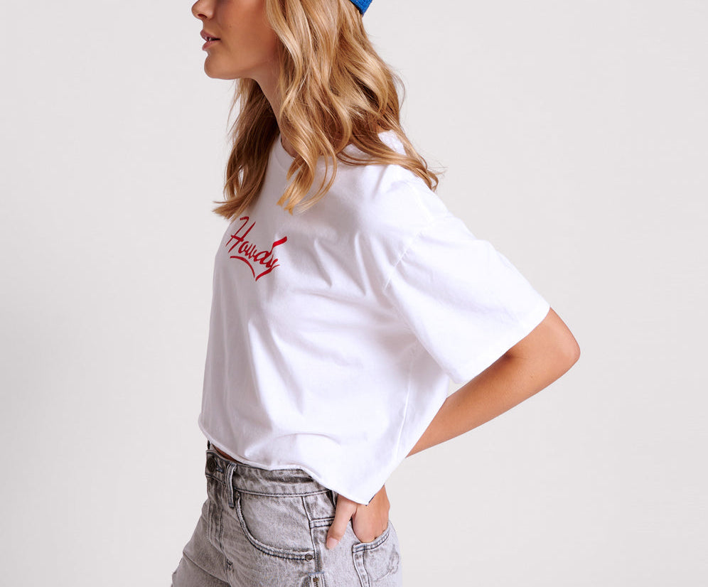 HOWDY BOXY CROP TEE