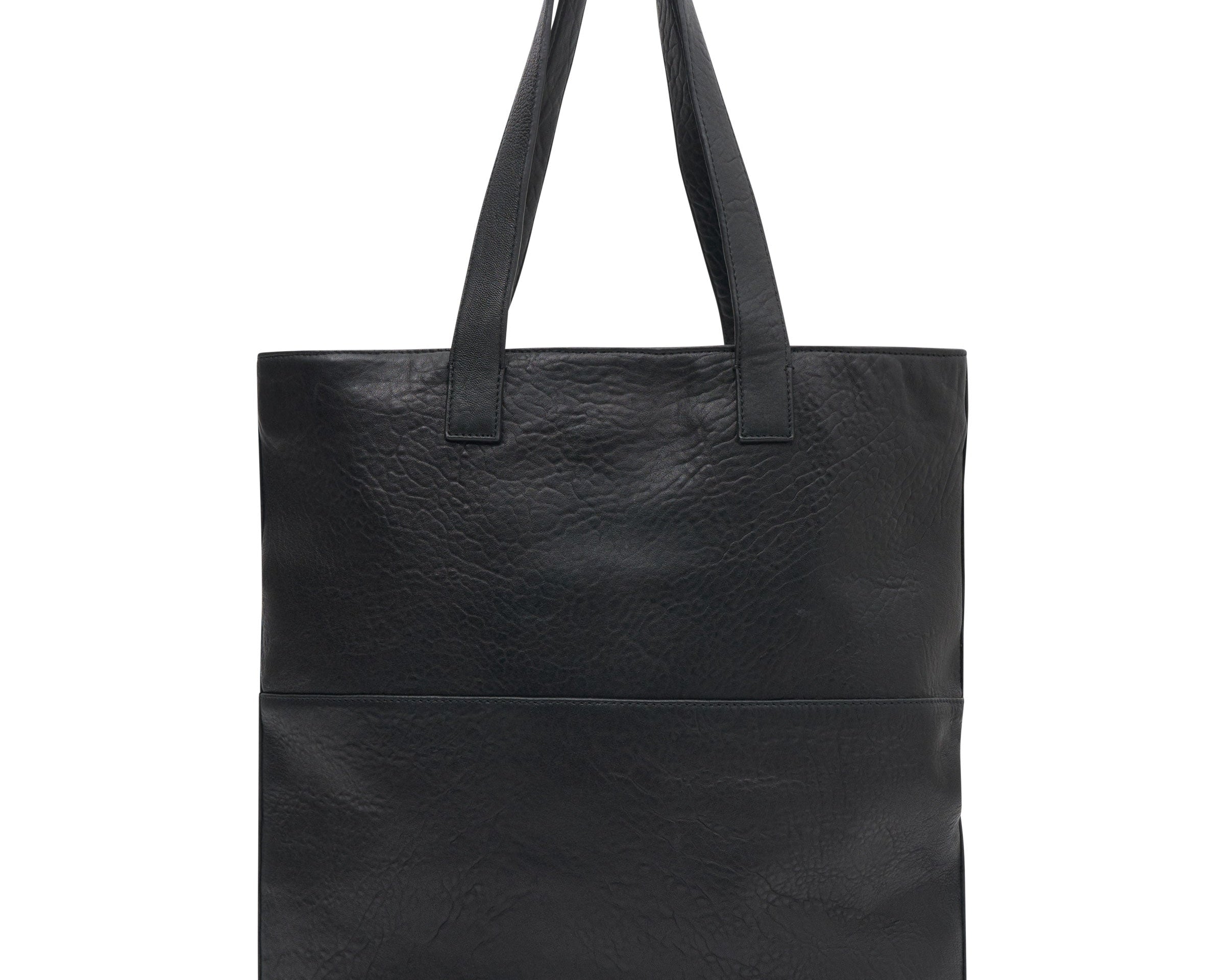 LEATHER STUDDED LIGHTNING BOLT TOTE