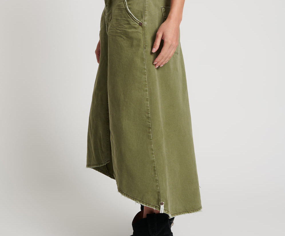 ST KHAKI MRS CARTER LONG DENIM SKIRT