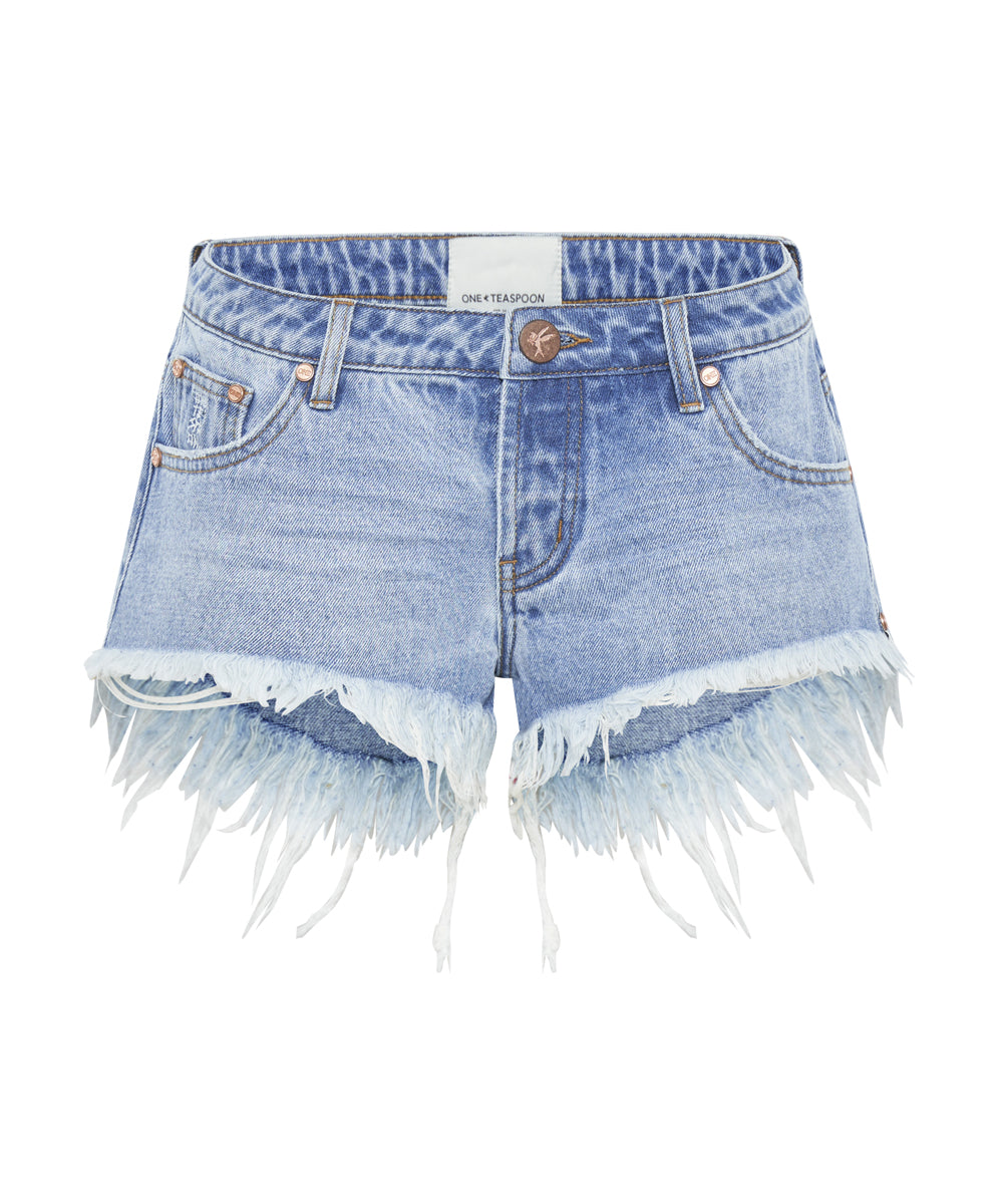 Bonitas Low Waist Denim Shorts - Bolt Blue