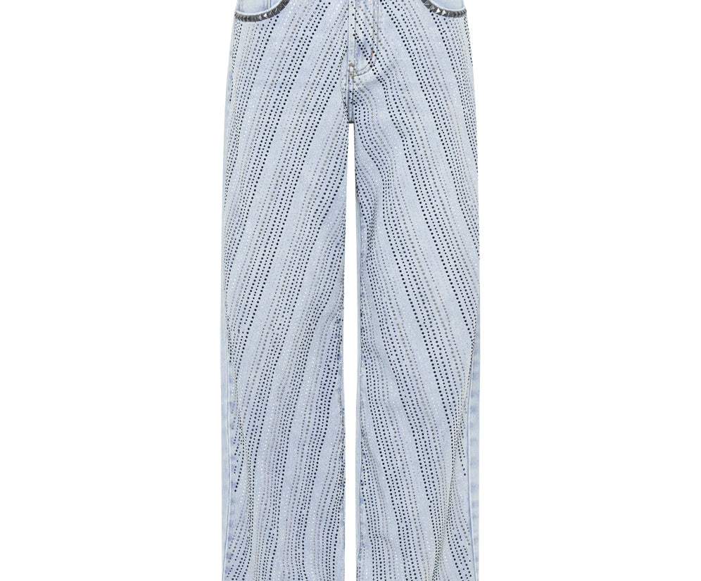 BLUE GALAXY JACKSON MID WAIST WIDE LEG JEANS