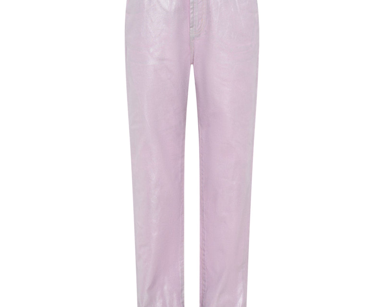 Awesome Baggies High Waist Straight Leg Denim Jeans- Pink Envy Foil