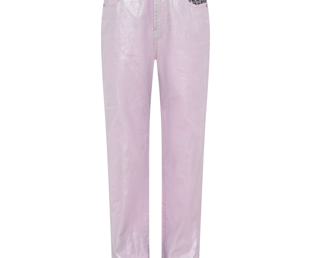 PINK ENVY FOIL AWESOME BAGGIES HIGH WAIST JEANS