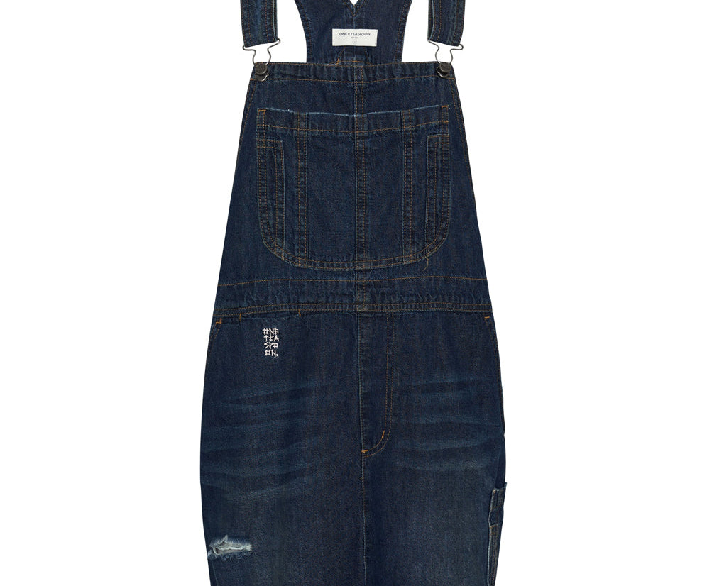 Stanton St Denim Mini Pini Dress - Royal Blue